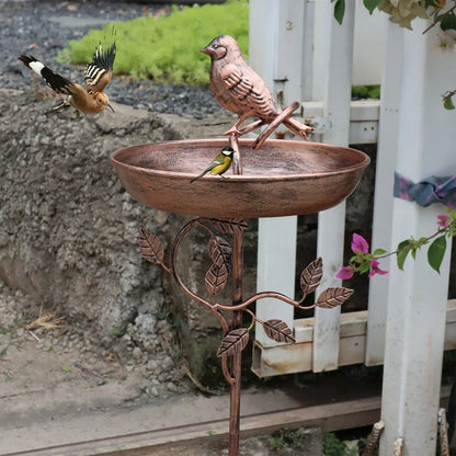 Abreuvoir pour oiseaux de jardin | coupe décorative | piquet robuste