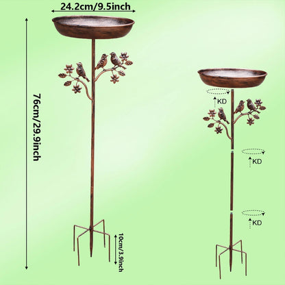 Abreuvoir pour oiseaux de jardin | coupe décorative | piquet robuste