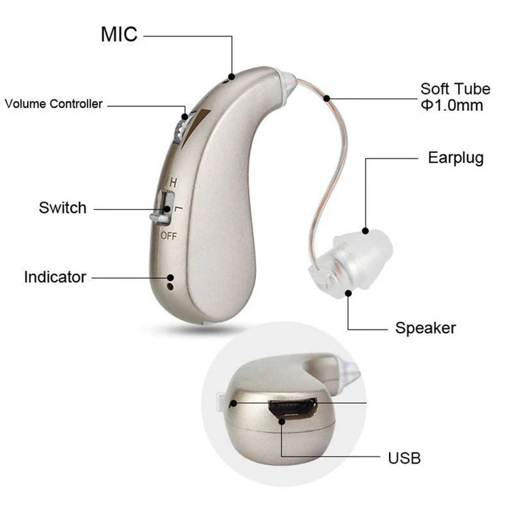 Aide auditive Bluetooth rechargeable