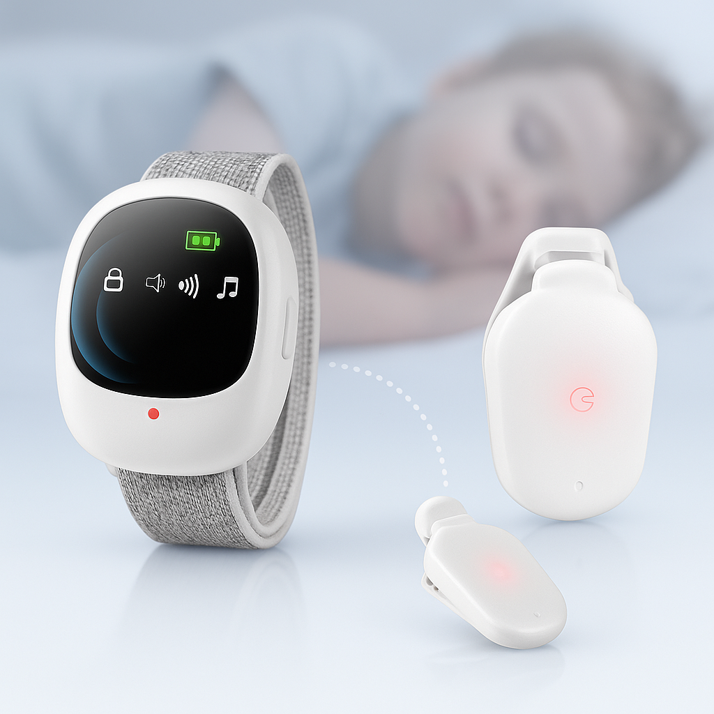 Alarme d’énurésie avec capteur de vibrations pour enfants