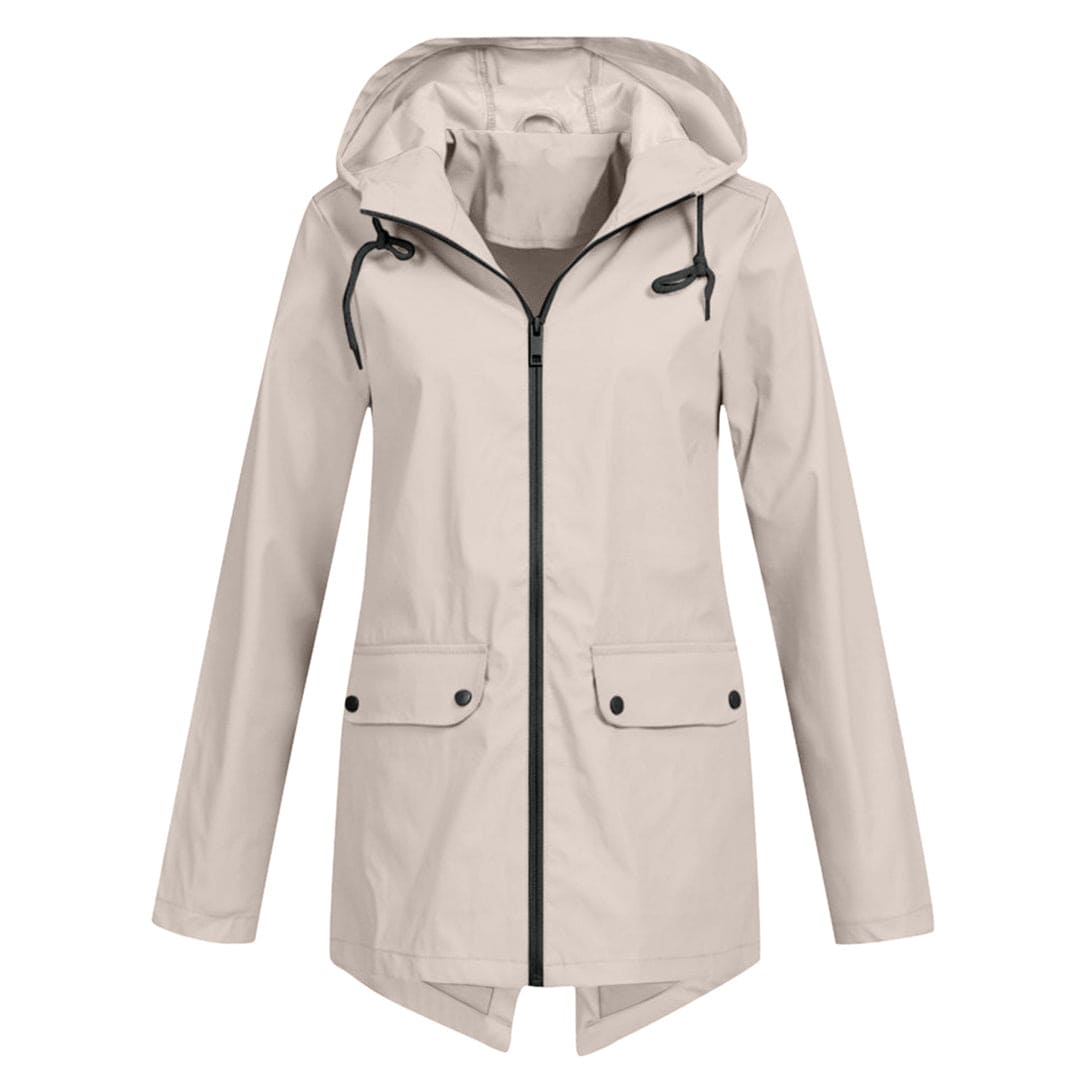 Anorak à capuche pour femme - manteau mi-long