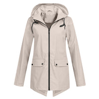 Anorak à capuche pour femme - manteau mi-long