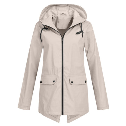 Anorak à capuche pour femme - manteau mi-long