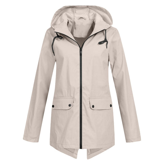 Anorak à capuche pour femme - manteau mi-long