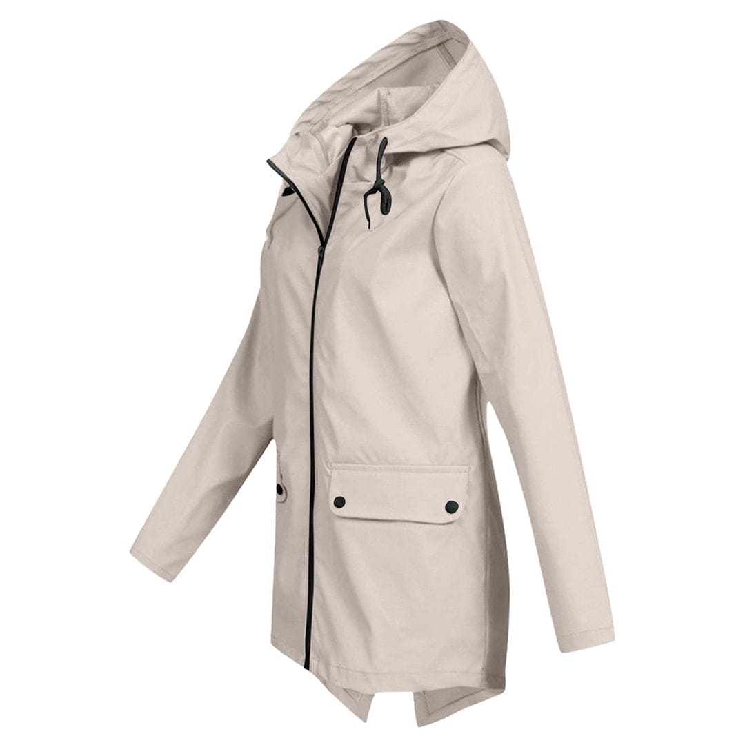 Anorak à capuche pour femme - manteau mi-long