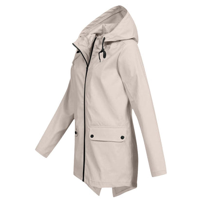 Anorak à capuche pour femme - manteau mi-long