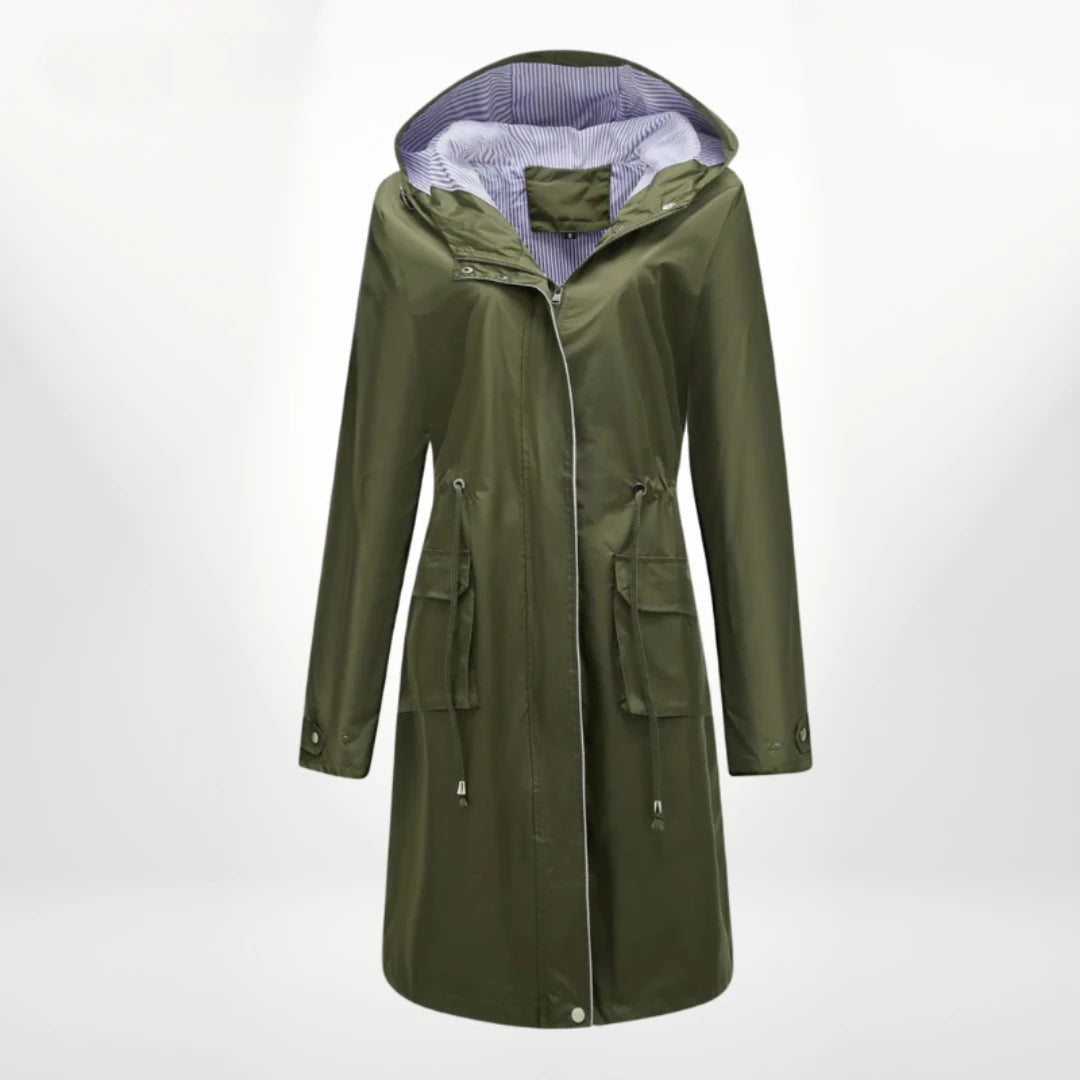 Anorak long à capuche femme