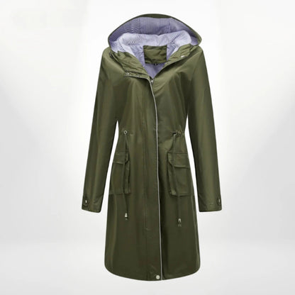 Anorak long à capuche femme