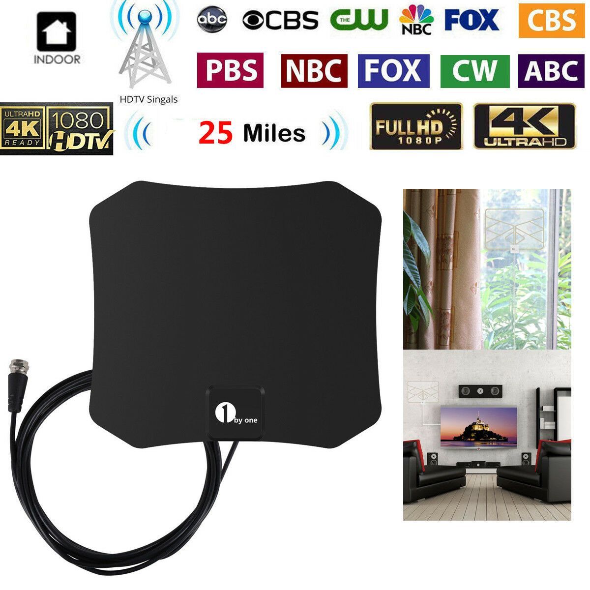 Antenne satellite intérieure pour TV HD