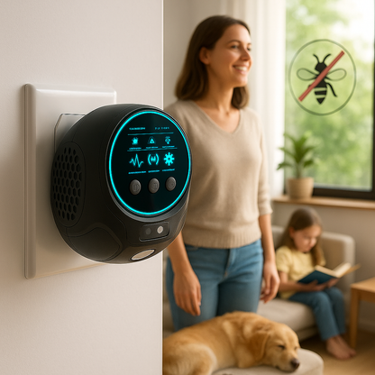 Appareil répulsif ultrasonique pour abeilles et guêpes, sans produits chimiques, couverture à 360° pour la lutte antiparasitaire à la maison et en extérieur