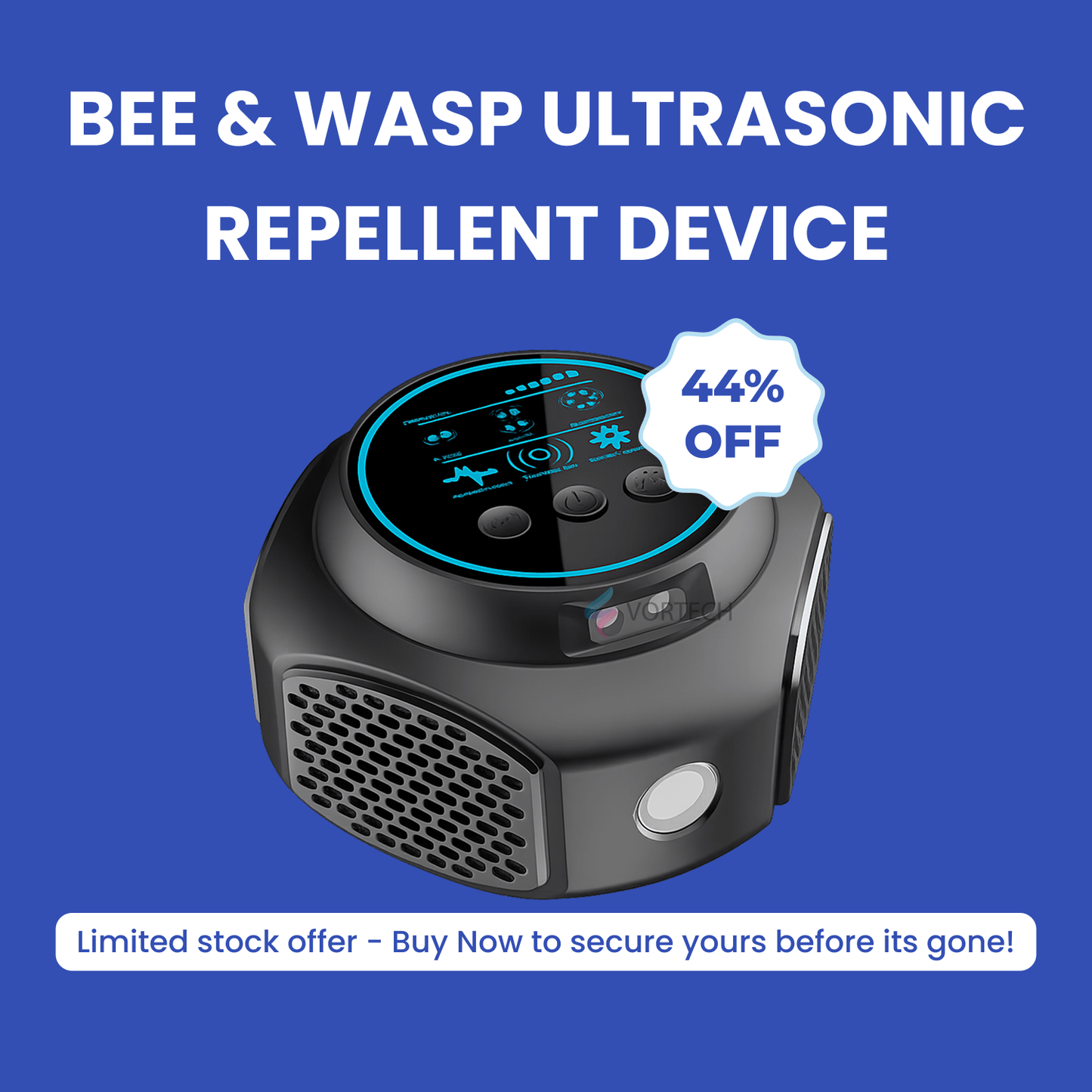 Appareil répulsif ultrasonique pour abeilles et guêpes, sans produits chimiques, couverture à 360° pour la lutte antiparasitaire à la maison et en extérieur