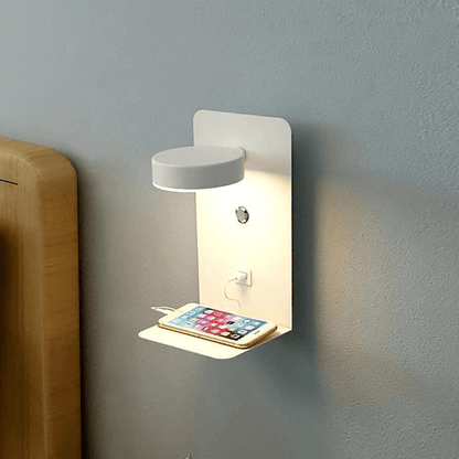 Applique murale avec tablette de recharge – réglable