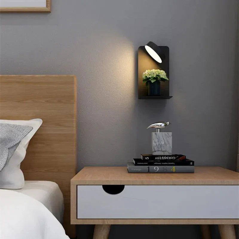 Applique murale avec tablette de recharge – réglable