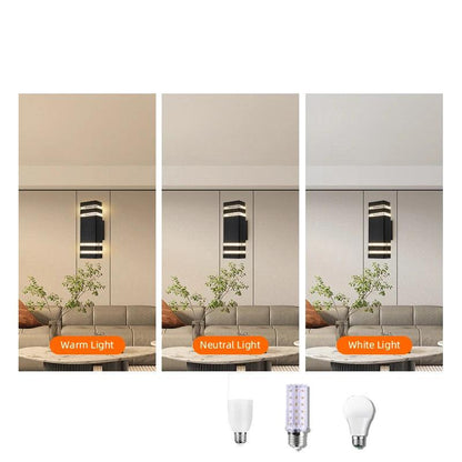 Applique murale d’extérieur LED moderne IP65 à éclairage haut et bas avec douille E27