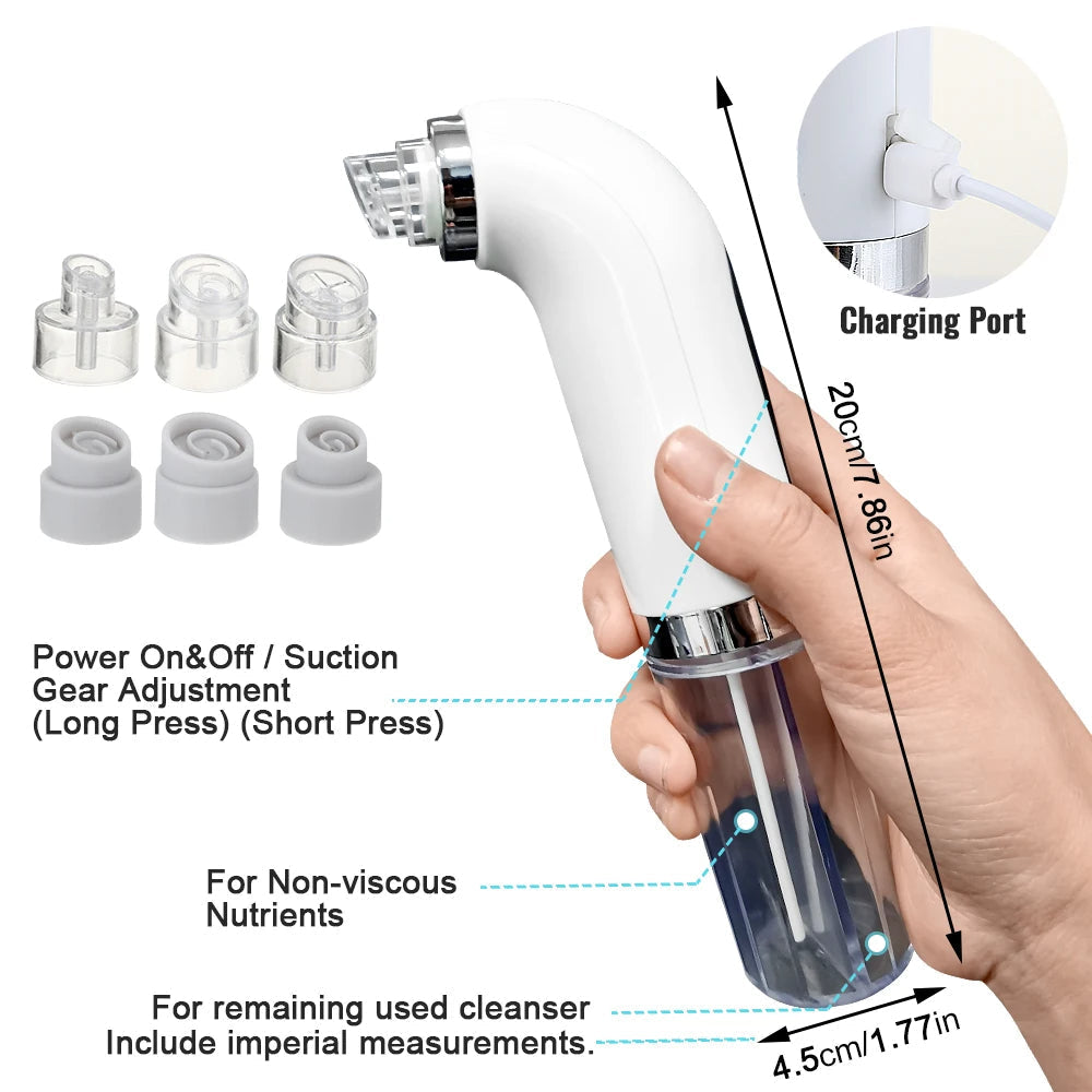 Aspirateur de points noirs professionnel pour le nez - nettoyage en profondeur avec technologie d’aspiration