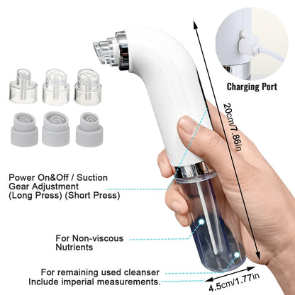 Aspirateur de points noirs professionnel pour le nez - nettoyage en profondeur avec technologie d’aspiration