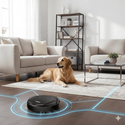 Aspirateur robot intelligent à nettoyage ultra-silencieux et filtration HEPA