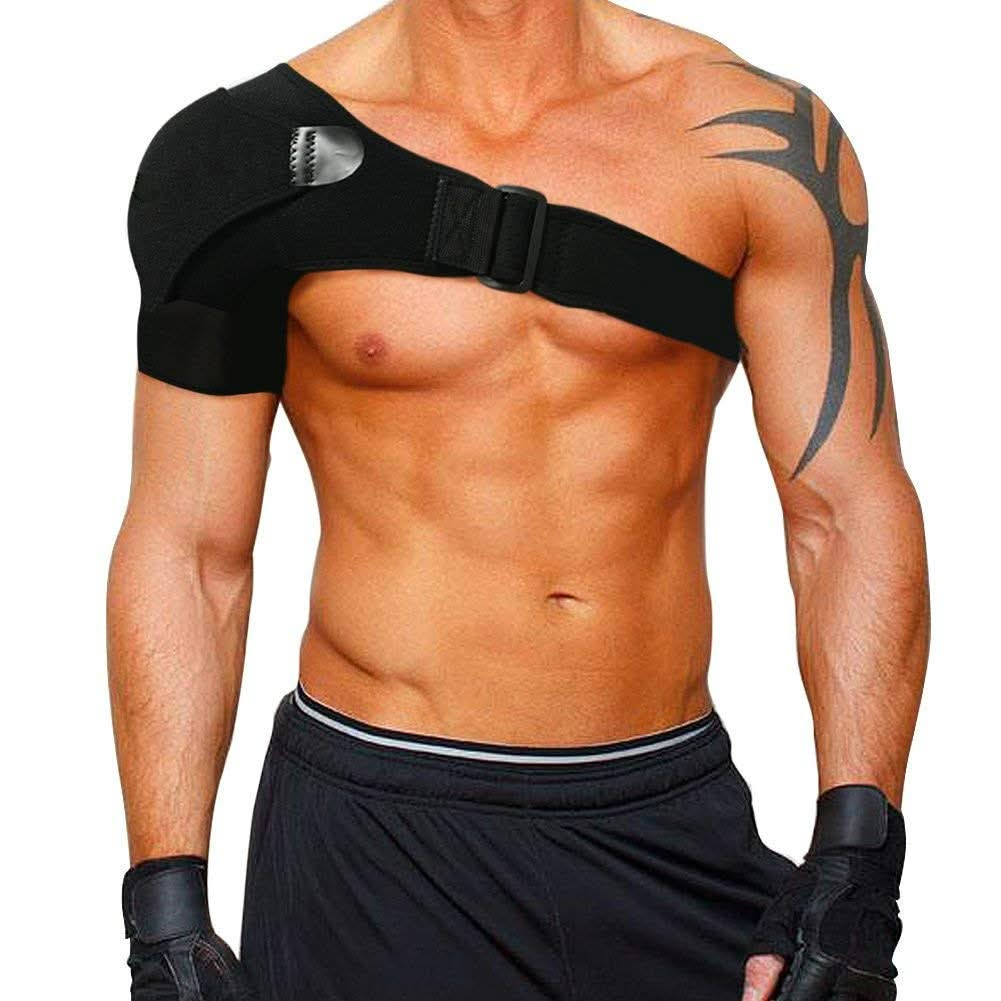 Attelle d’épaule avec coussin de compression – soutien réglable pour soulager la douleur