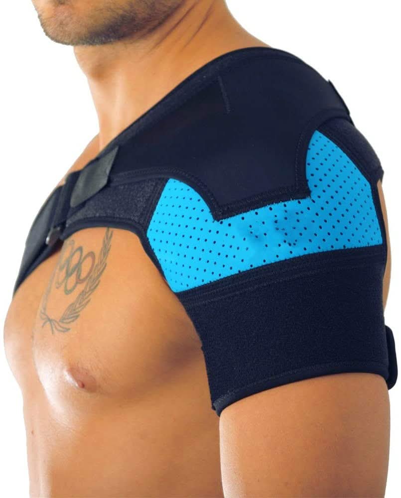 Attelle d’épaule avec coussin de compression – soutien réglable pour soulager la douleur
