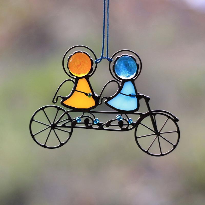 Attrape-soleil, suspension de fenêtre, art en verre coloré
