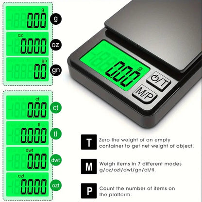 Balance de poche numérique - capacité 1000 g, précision 0,1 g