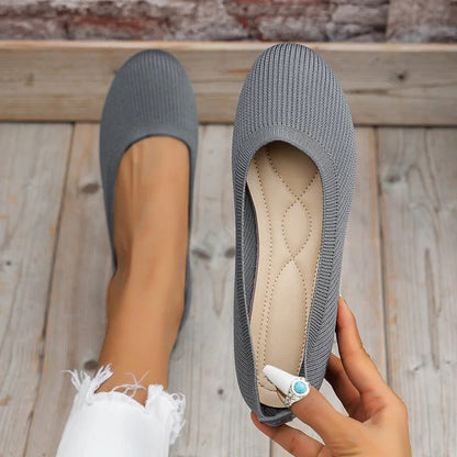Ballerines à enfiler en maille pour femme
