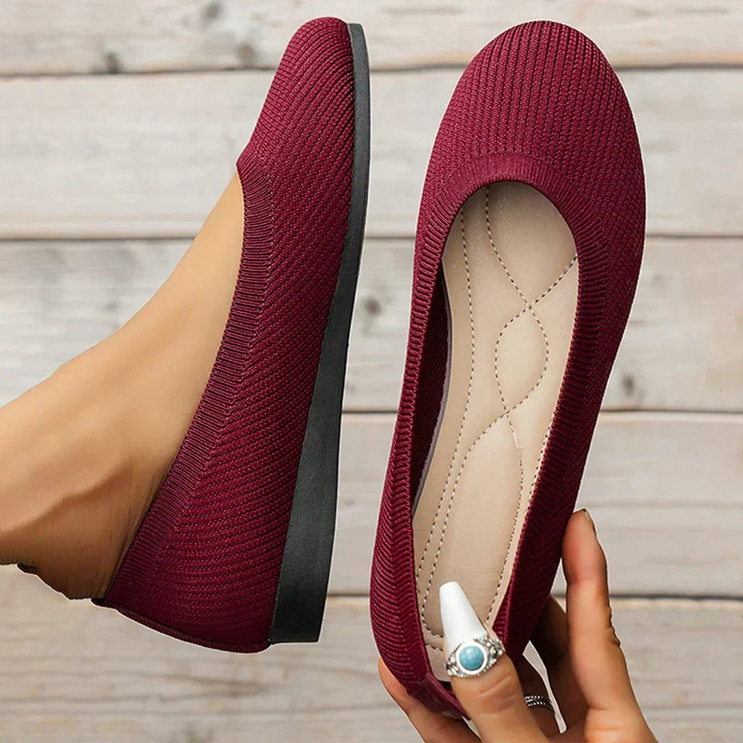 Ballerines à enfiler en maille pour femme