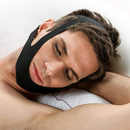 Bande mentonnière anti-ronflement en néoprène respirant – réduit les ronflements et assure un sommeil confortable la nuit