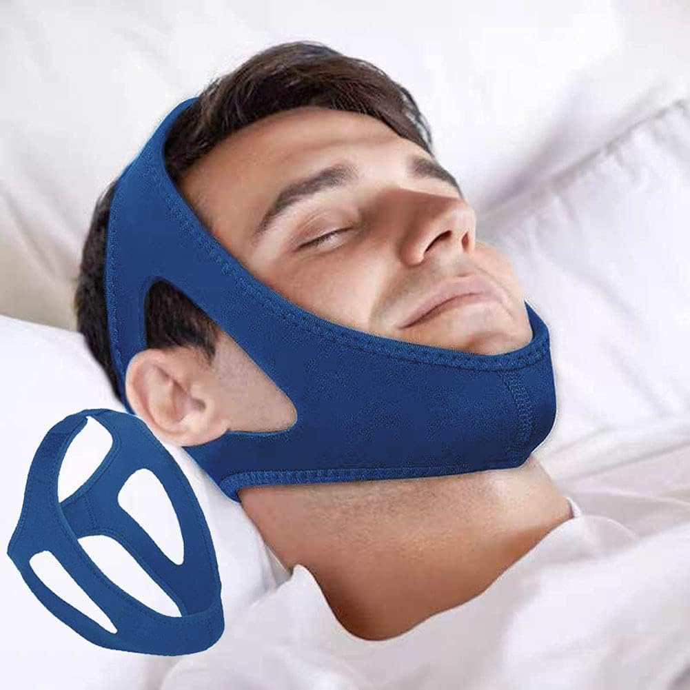Bande mentonnière anti-ronflement en néoprène respirant – réduit les ronflements et assure un sommeil confortable la nuit
