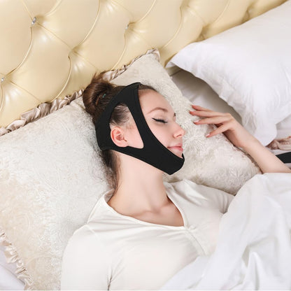 Bande mentonnière anti-ronflement en néoprène respirant – réduit les ronflements et assure un sommeil confortable la nuit