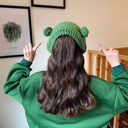 Bandeau chauffe-oreilles au crochet à motif grenouille