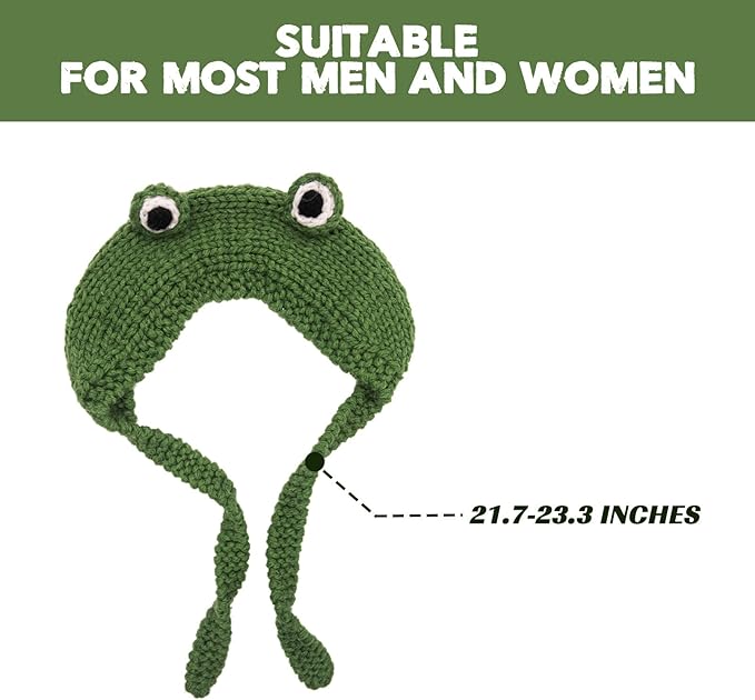 Bandeau chauffe-oreilles au crochet à motif grenouille