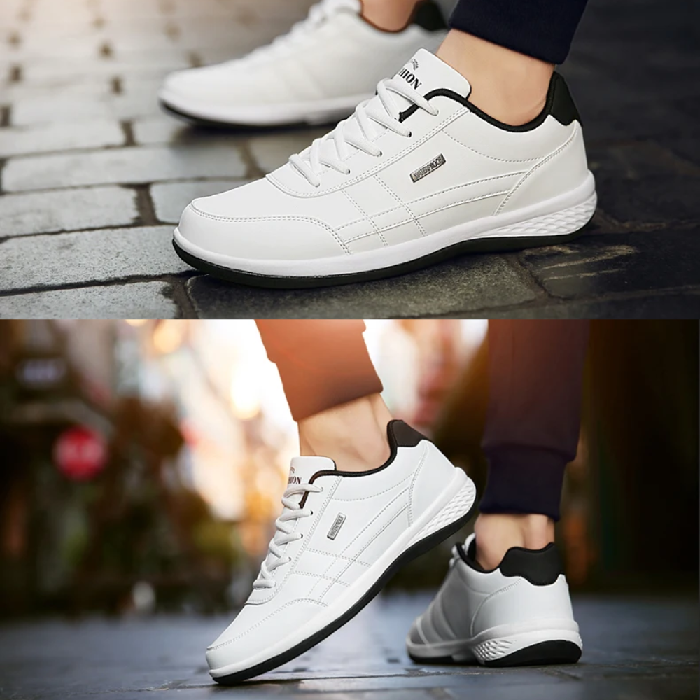 Baskets en cuir pour homme conçues pour l’équilibre