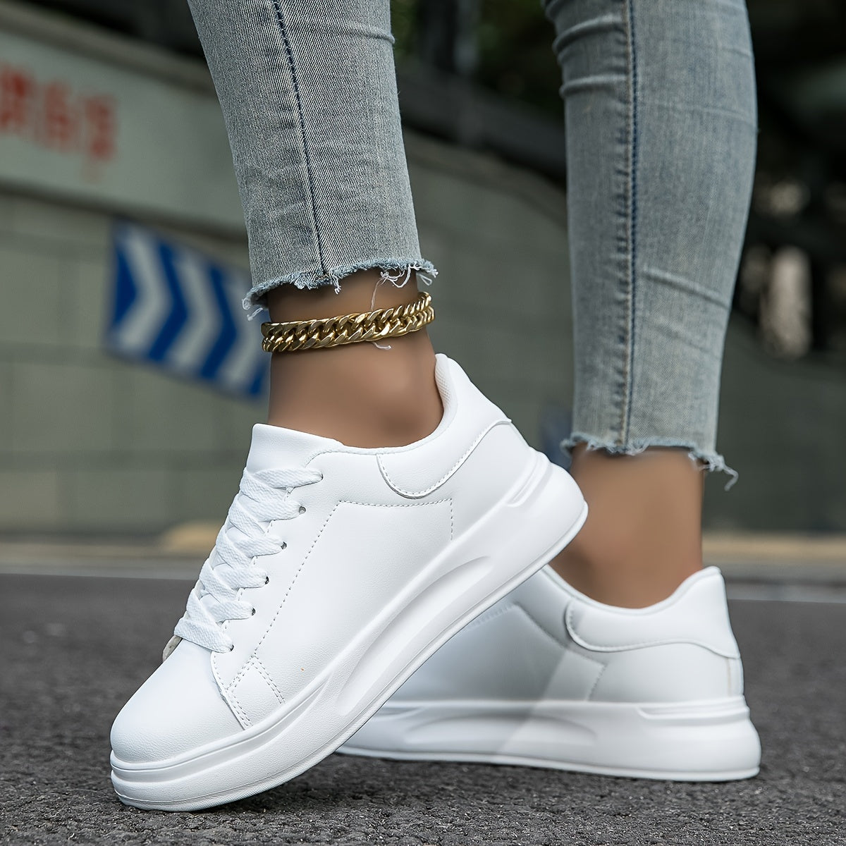 Baskets femme minimalistes et décontractées