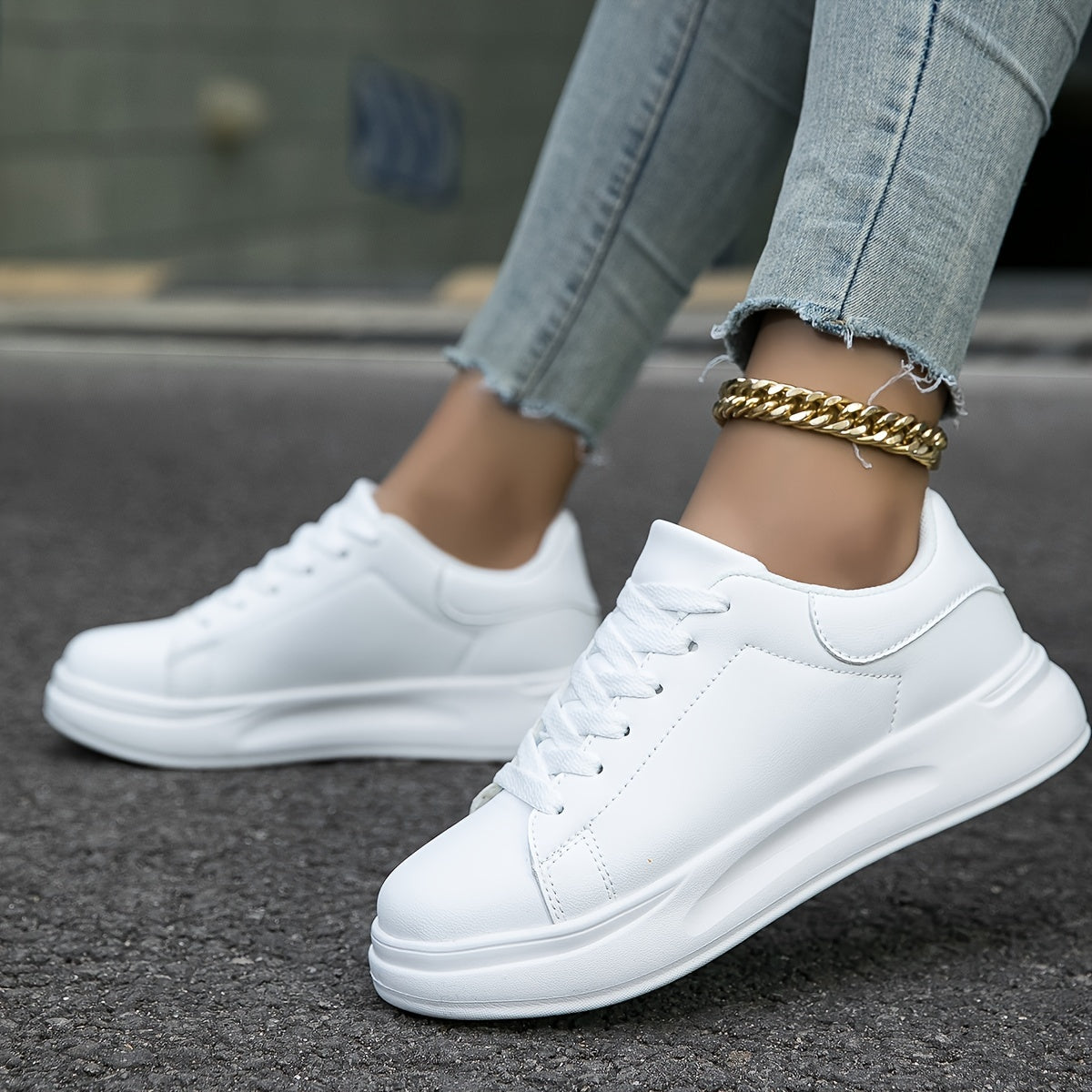 Baskets femme minimalistes et décontractées