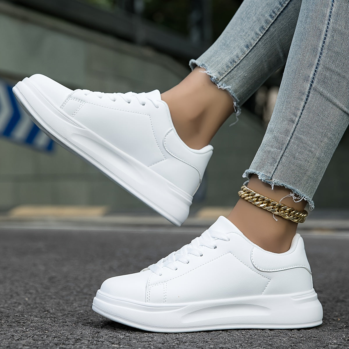 Baskets femme minimalistes et décontractées