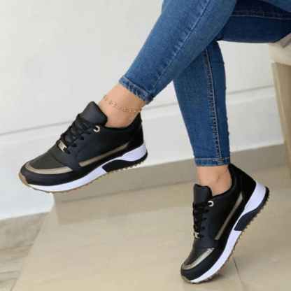 Baskets mode à lacets pour femme
