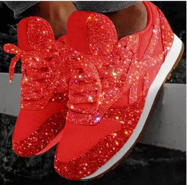 Baskets mode à paillettes pour femme, pour tous les jours