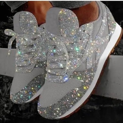 Baskets mode à paillettes pour femme, pour tous les jours