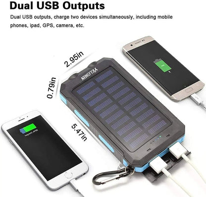 Batterie externe solaire portable et étanche IP67