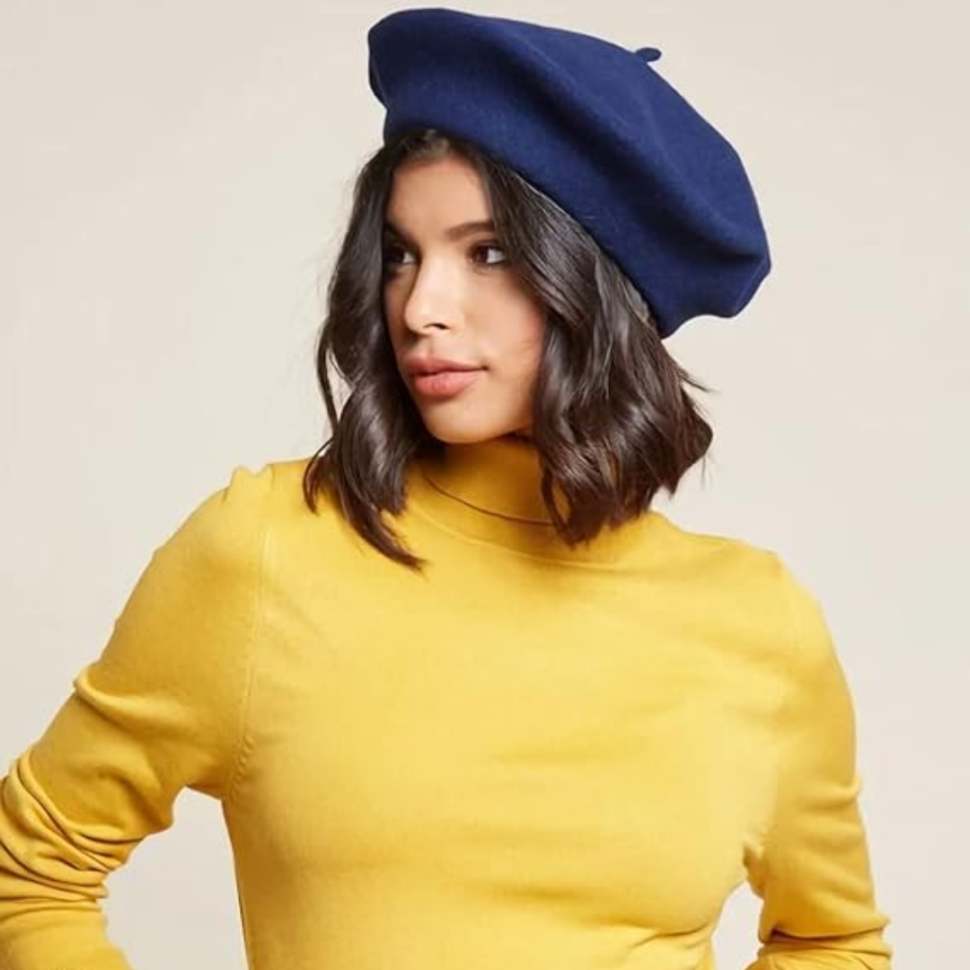 Béret français classique en laine