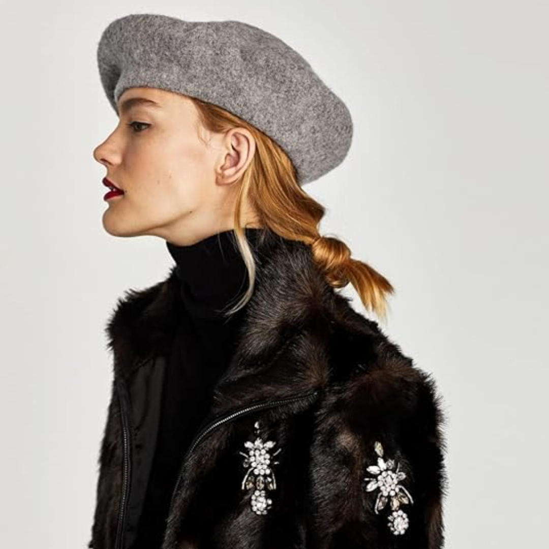 Béret français classique en laine