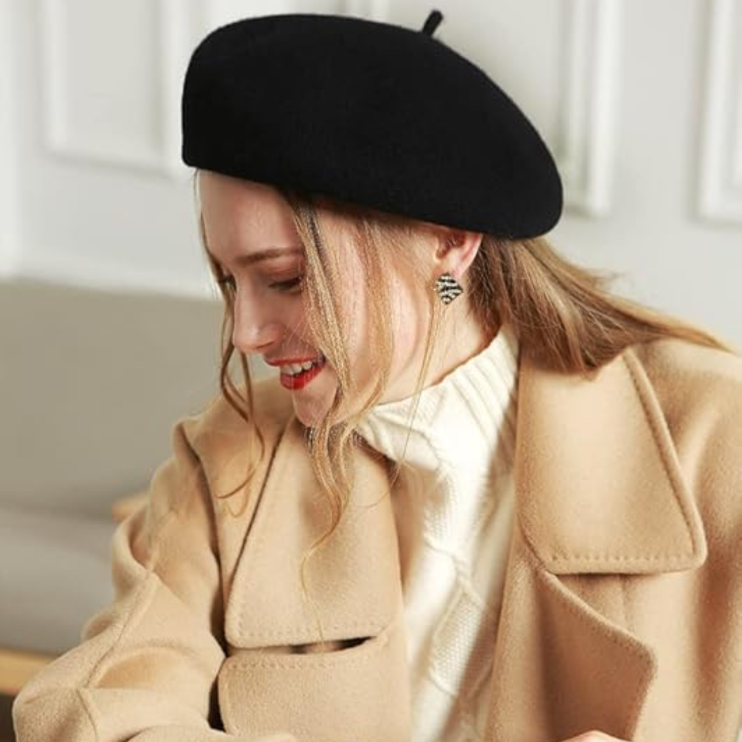 Béret français classique en laine