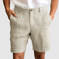Bermuda habillé pour homme à revers, sans pinces