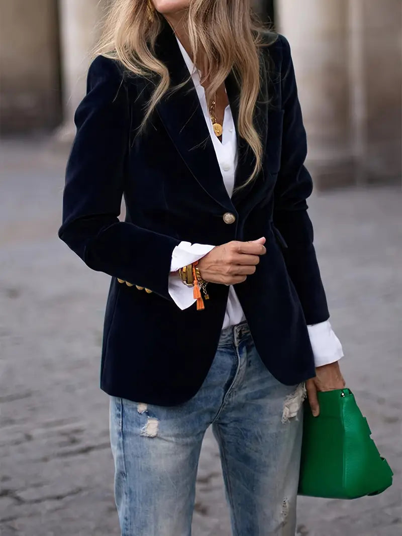 Blazer cintré à manches longues pour femme