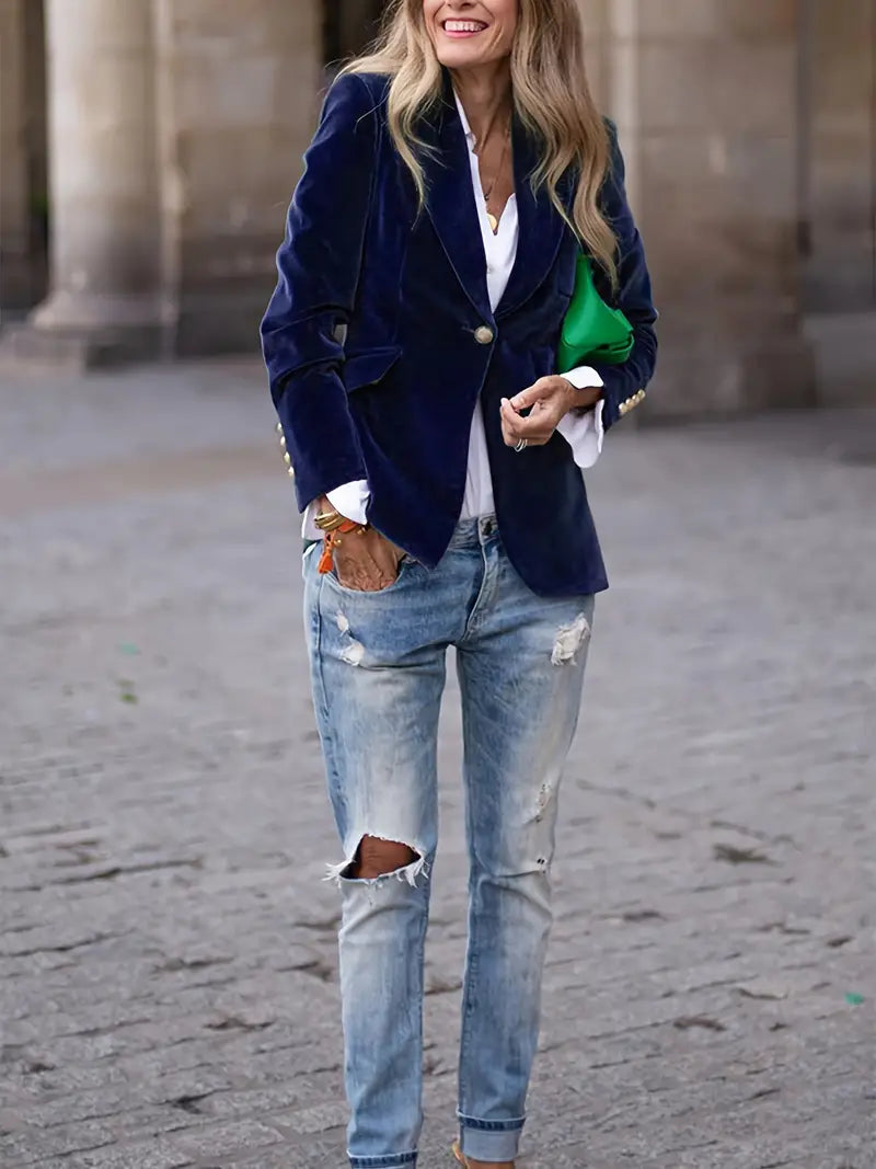 Blazer cintré à manches longues pour femme
