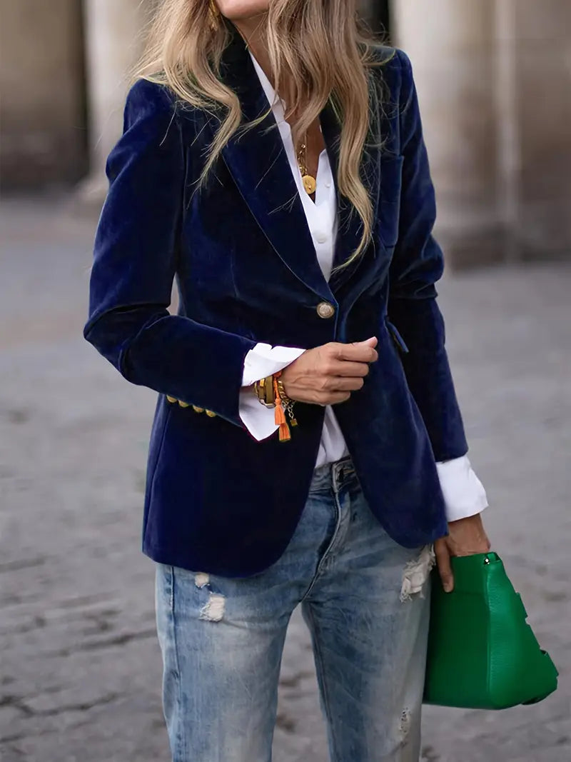 Blazer cintré à manches longues pour femme