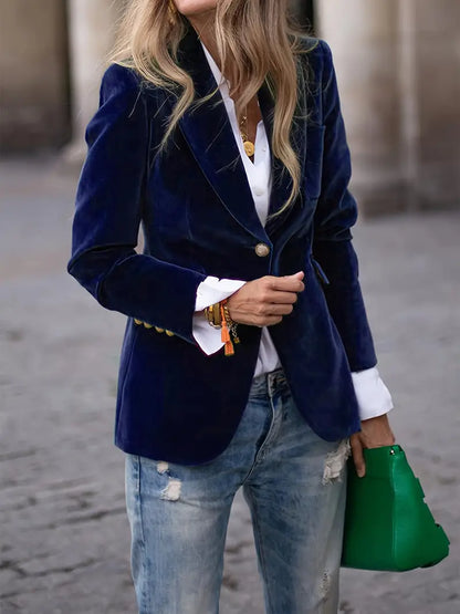 Blazer cintré à manches longues pour femme