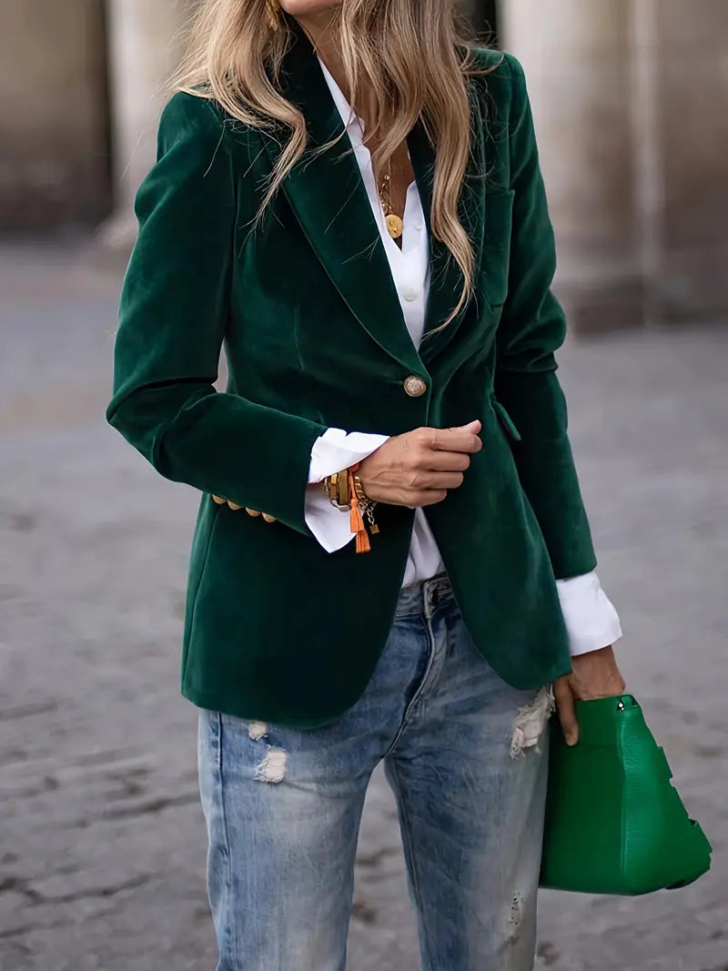 Blazer cintré à manches longues pour femme