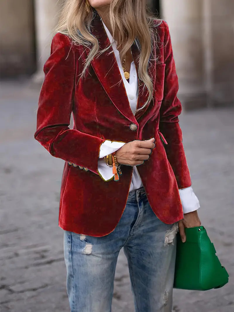 Blazer cintré à manches longues pour femme